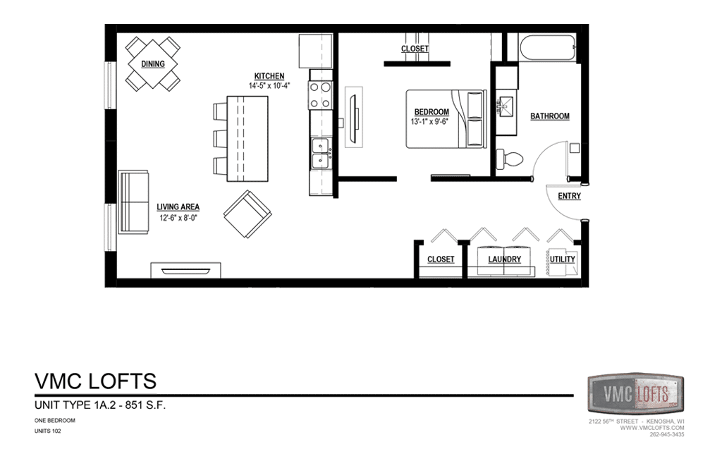 vmc lofts, 1 bedroom apartment kenosha, kenosha apartment for rent