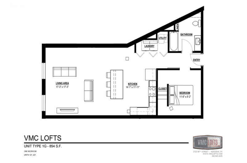 vmc lofts, 1 bedroom apartment kenosha, kenosha apartment for rent